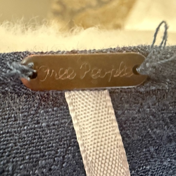 Free People Blue Cut Out Tank Top - Picture 2 of 8